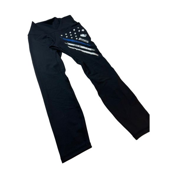 Tactical Pro Supply Women’s Size Small American Flag Leggings High Waist Workout - Picture 6 of 8